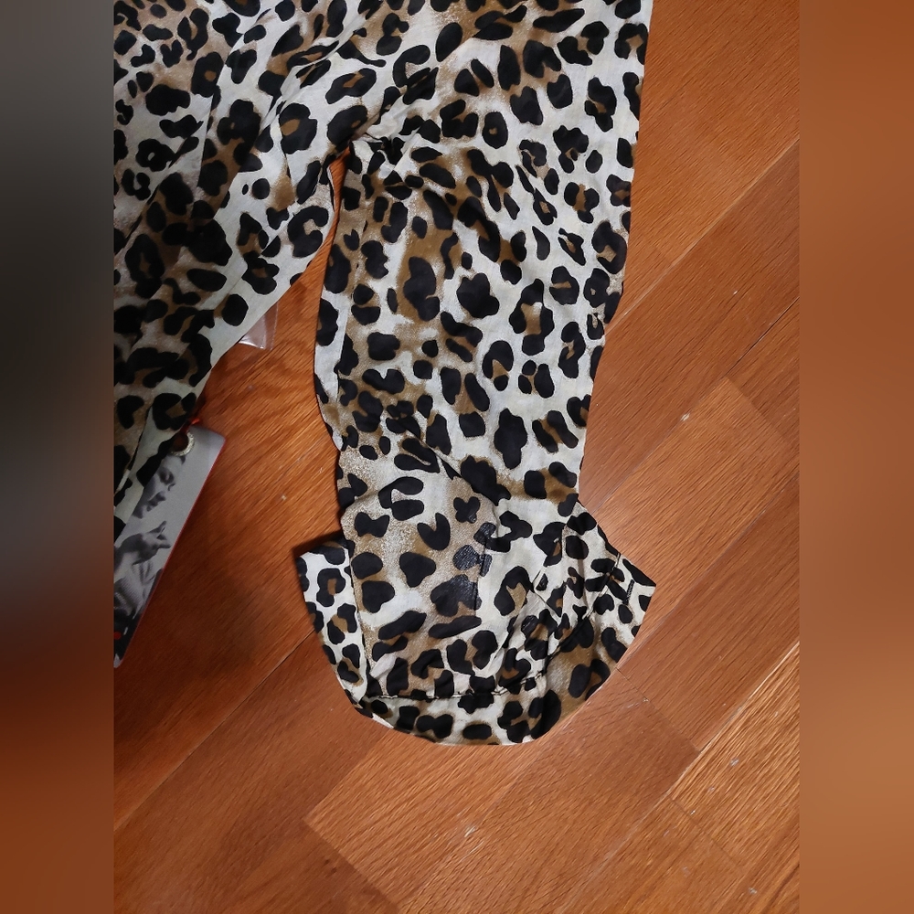 New Dex Women's Leopard Blouse Size S/P - Picture 7 of 9